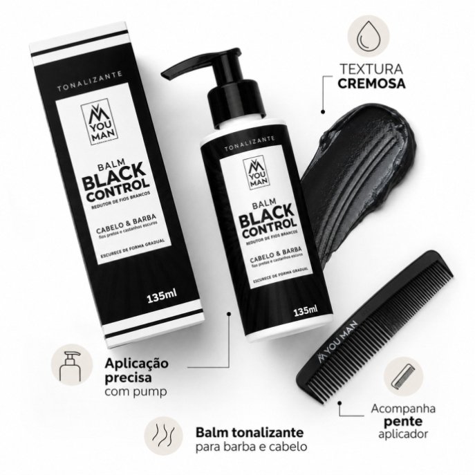 Pente aplicador com textura do Black Control